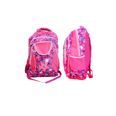 Rucsac Karla, textil cu imprimeu pentru gimnaziu, 45x36x16 cm